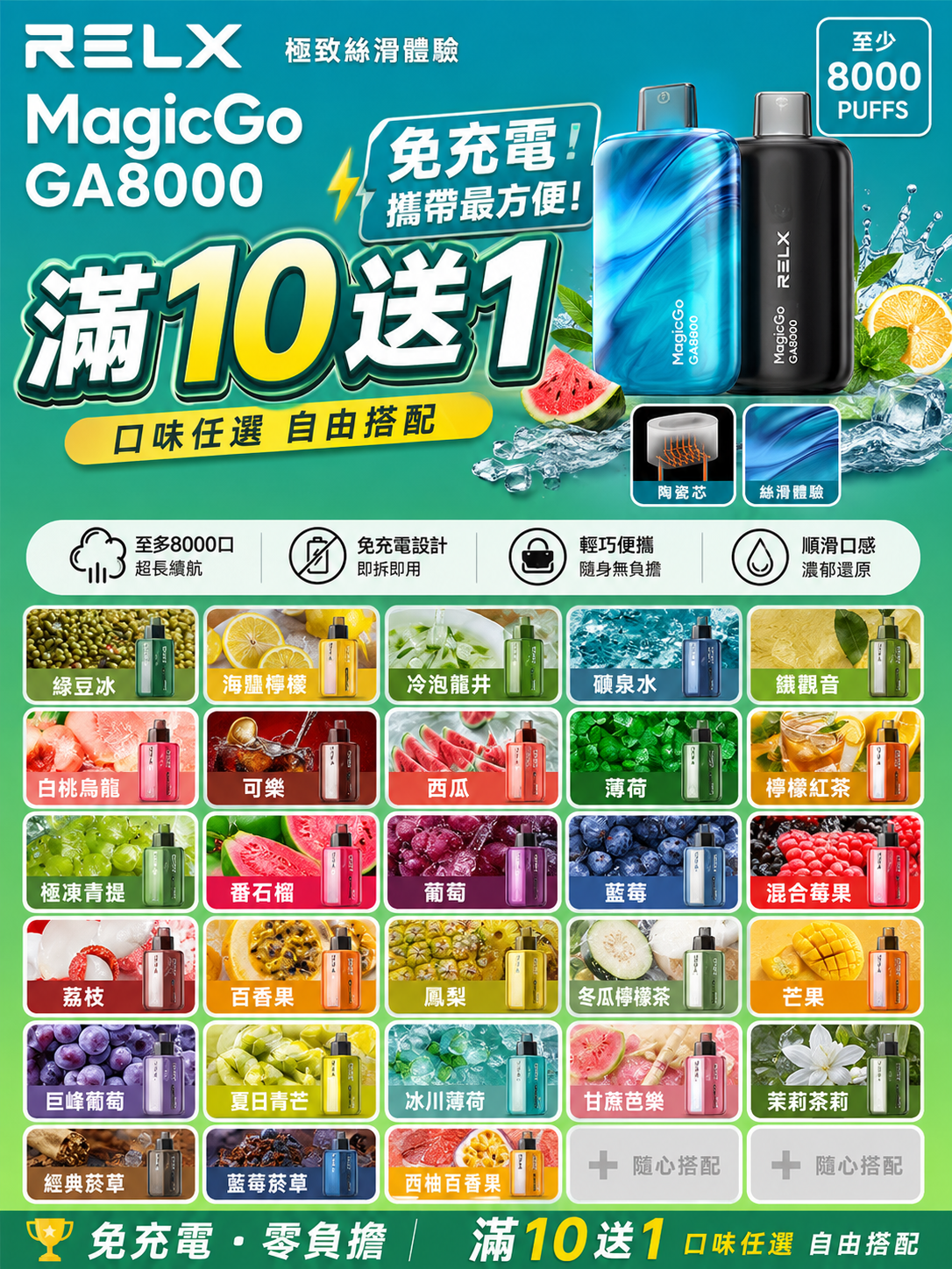 7E778E31-909A-486E-9390-CB37726DBD8C RELX 悅刻8000拋棄式滿10送1:圖片 1
